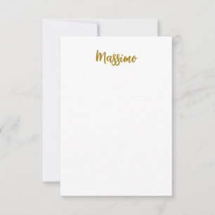 Kalligrafie Profi Elegant Goldfarbe Mitteilungskarte