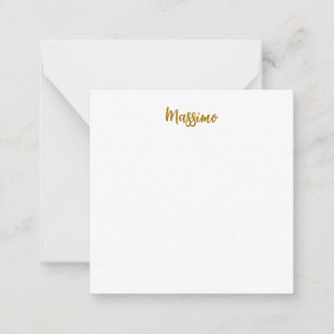 Kalligrafie Profi Elegant Goldfarbe Mitteilungskarte