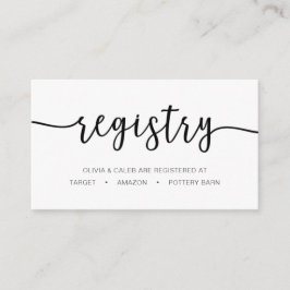 Kalligrafie-Registrierungskarte Begleitkarte