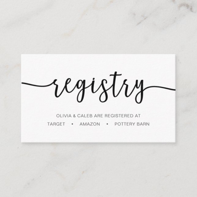 Kalligrafie-Registrierungskarte Begleitkarte (Vorderseite)