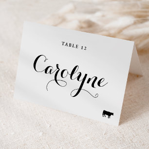 Kalligrafie Rindfleisch Mahlzeit Auswahl Hochzeit  Tischnummer