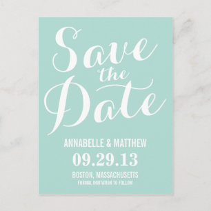 Kalligrafie Save-the-Date-Postkarte Ankündigungspostkarte