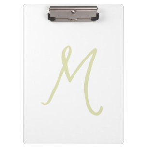 Kalligrafie-Schrift-Monogramm-Initial modern Klemmbrett