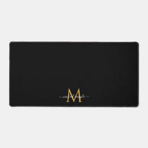 Kalligrafie-Schrift-Name Monogramm Chic Minimalist Schreibtischunterlage