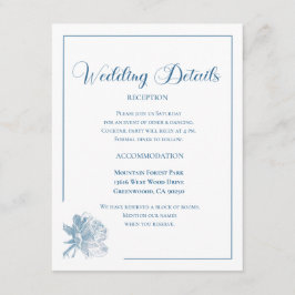 Kalligrafie Schrift Staublila Florale Hochzeit Begleitkarte