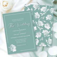 Kalligrafie-Schriftart Salbeigrün Florale Hochzeit