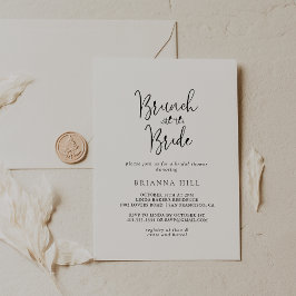 Kalligrafie Script Brunch mit Bride Shower Einladung