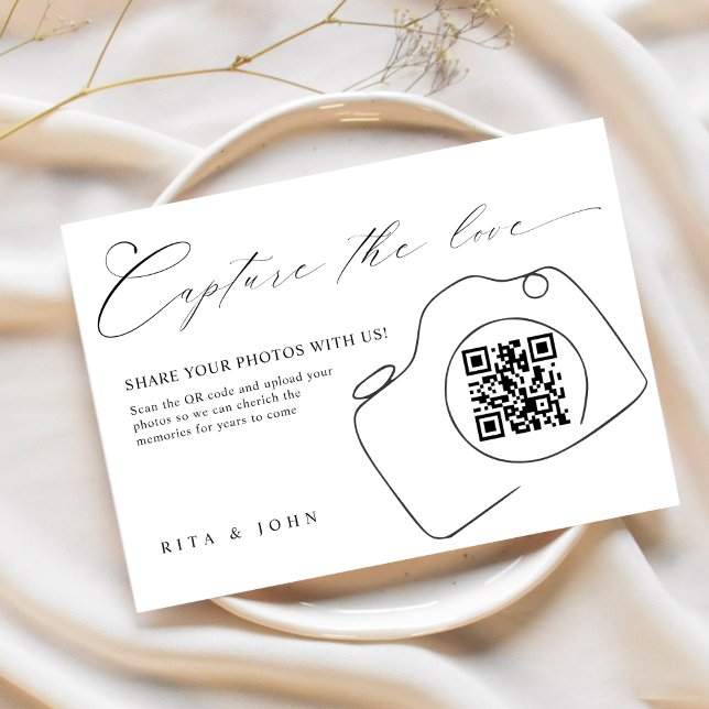 Kalligrafie Script Capture Die Liebe QR-Code Begleitkarte (Von Creator hochgeladen)