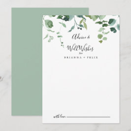 Kalligrafie Script Foliage Wedding Well wünscht Hinweiskarte