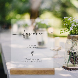 Kalligrafie-Script-Gastgeschenke Hochzeiten Bitte Acrylschild