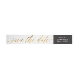 Kalligrafie Script-Imitate Gold Foil Rücksendeadre