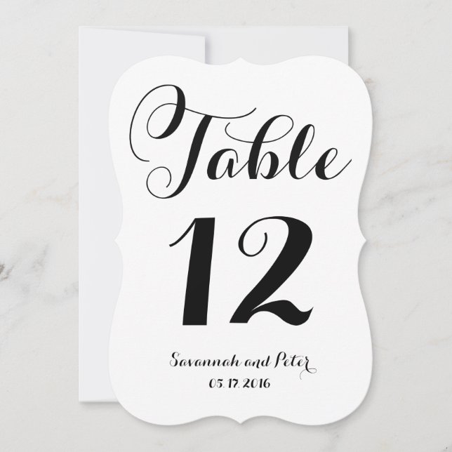 Kalligrafie-Script-Monogramm-Hochzeitsskripte-Tisc Einladung (Vorderseite)