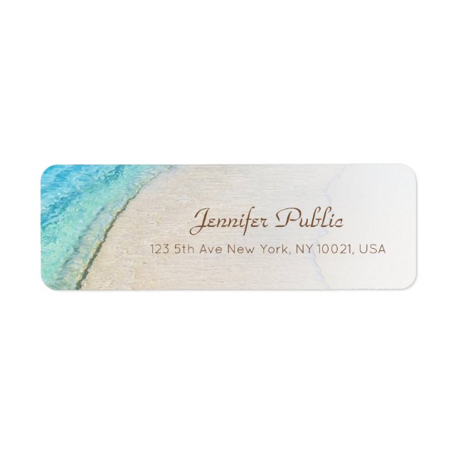 Kalligrafie Script Seaside Beach Waves Modern (Vorne)