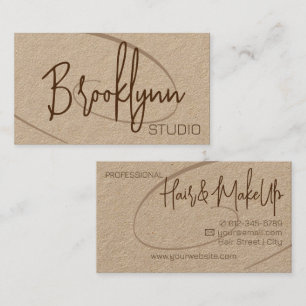 Kalligrafie-Signatur Professionelles Haarstudio Visitenkarte