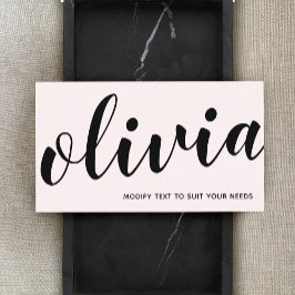 Kalligrafie-Signatur-Script fett rosa Visitenkarte