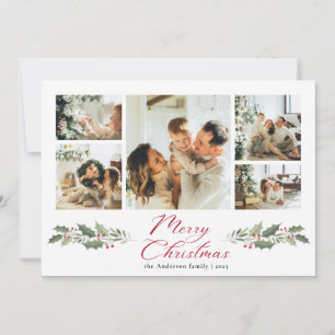 Kalligrafie-Skript Frohe Foto-Collage Weihnachten
