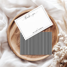 Kalligrafie-Skript Hochzeit Danke schwarze Streife