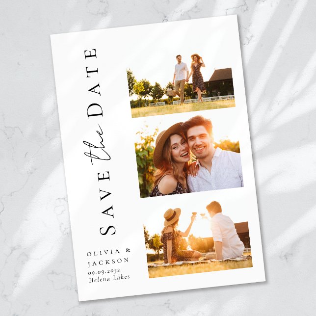 Kalligrafie-Skript Moderne Hochzeit von Fotos Save The Date (Von Creator hochgeladen)