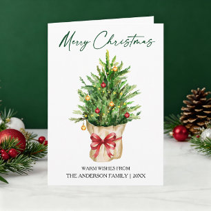 Kalligrafie Tinte Wasserfarbe Weihnachten Kiefer R