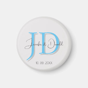 Kalligrafie trendige klassische Schrift Monogramm Magnet