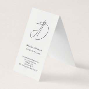 Kalligrafie trendige klassische Schrift Monogramm Visitenkarten