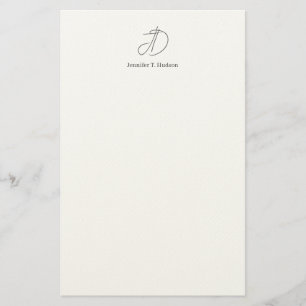 Kalligrafie trendiges klassisches Monogramm  Briefpapier