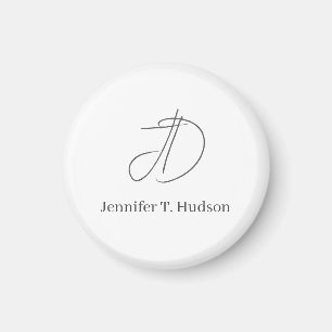 Kalligrafie trendiges klassisches Monogramm Magnet