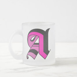 Kalligrafie Typ schwarz und rosa Erste Tasse A
