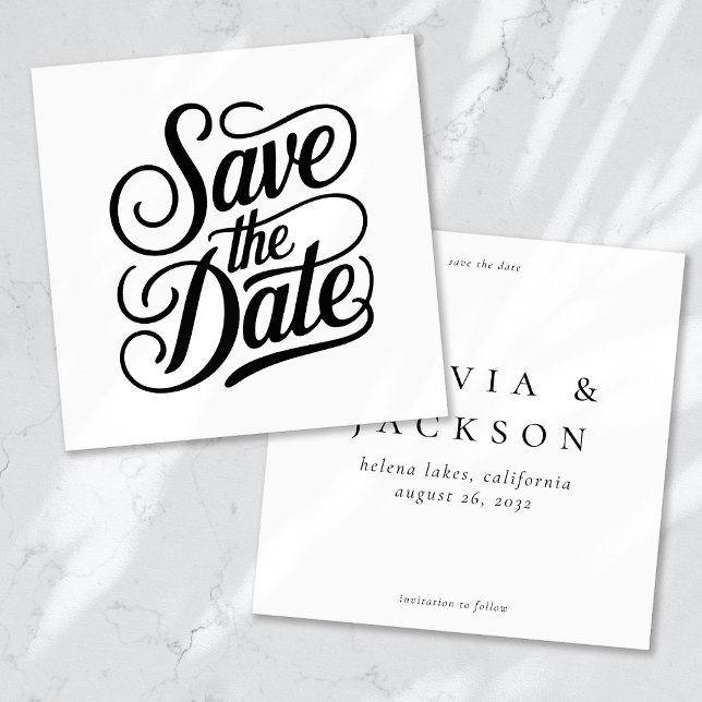 Kalligrafie-Typografie-Hochzeit Save The Date (Von Creator hochgeladen)