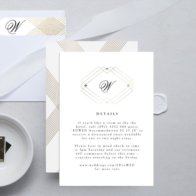 Kalligrafie Typografie Monogram Gold Deko Wedding RSVP Karte (Von Creator hochgeladen)