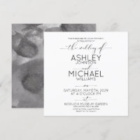 KALLIGRAFIE TYPOGRAPHIE Schwarz-weiße Square Weddi