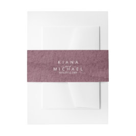 Kalligrafie Wedding Mauve ID771 Einladungsbanderole
