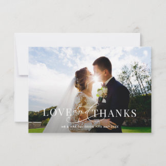 Kalligrafie weiße Schrift Hochzeit Dankeskarten Dankeskarte