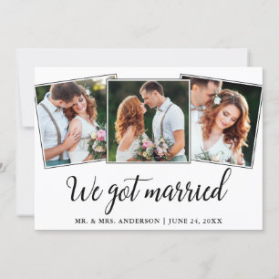 Kalligrafie Wir Got Verheiratet 3 Foto Hochzeitkar Dankeskarte