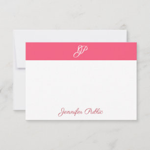 Kalligrafiertes Monogramm Name Elegante Farben Vor Mitteilungskarte