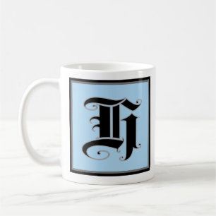 Kalligrafische Hauptstadt Letter H Kaffeetasse