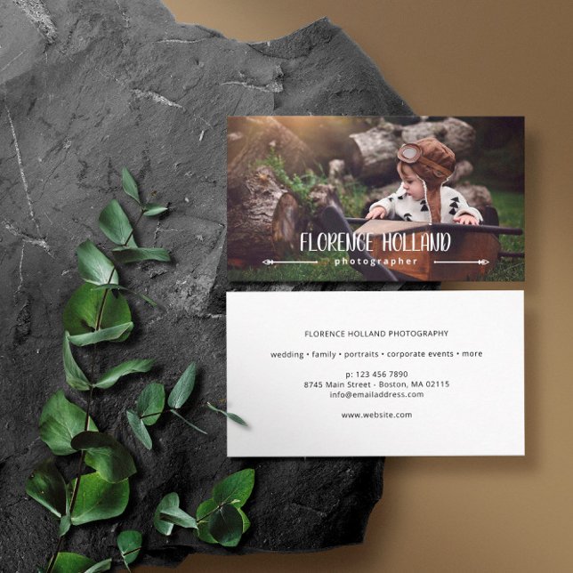 Kalligrafischer Name Fotograf Foto Visitenkarte (Von Creator hochgeladen)