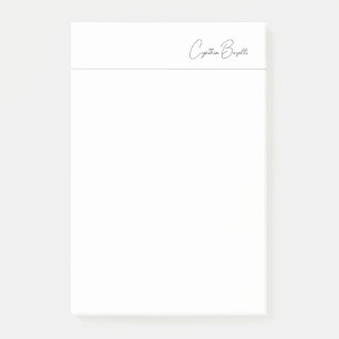 Kalligrafischer Name Minimalistisch Modernes Schli Post-it Klebezettel