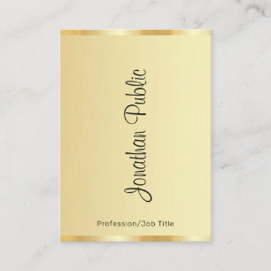Kalligrafischer Skriptname Gold sehen modern verti Visitenkarte