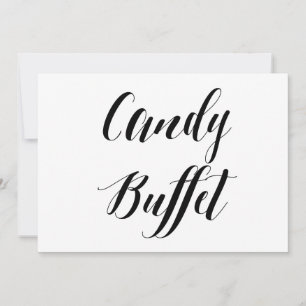 Kalligrafischer Stil "Candy Buffet" Hochzeitszeich