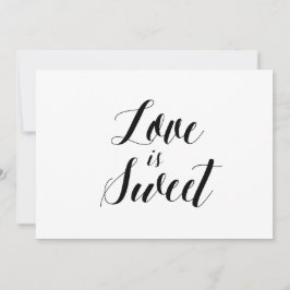 Kalligrafischer Stil "Liebe ist süß" Hochzeitszeic