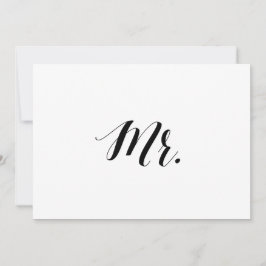 Kalligrafischer Stil "Mr." Hochzeitsstuhlunterschr
