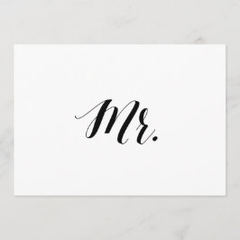 Kalligrafischer Stil "Mr." Hochzeitsstuhlunterschr