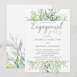 Kalligrafisches botanisches Engagement Einladung