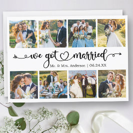 Kalligrafisches Herz Wir Got Verheiratet 8 Foto Ho Ankündigung