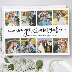 Kalligrafisches Herz Wir Got Verheiratet 8 Foto Ho Ankündigung