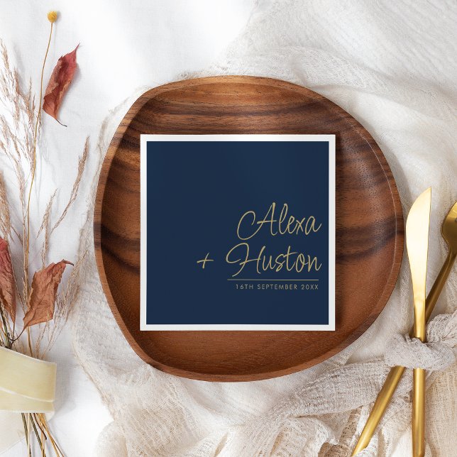 Kalligrafisches Skript Personalisierte Hochzeitssz Serviette (Von Creator hochgeladen)