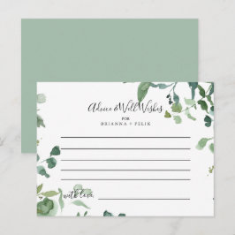 Kalligrafisches Skriptblatt Hochzeitsratenkarte Postkarte