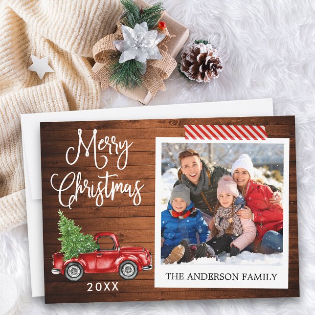 Kalligrafisches Weihnachtsbaumband Feiertagskarte (Customize to add text to back of card.)