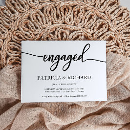 Kalligraphie der Anhängerin Schwarz und Weiß Einladung